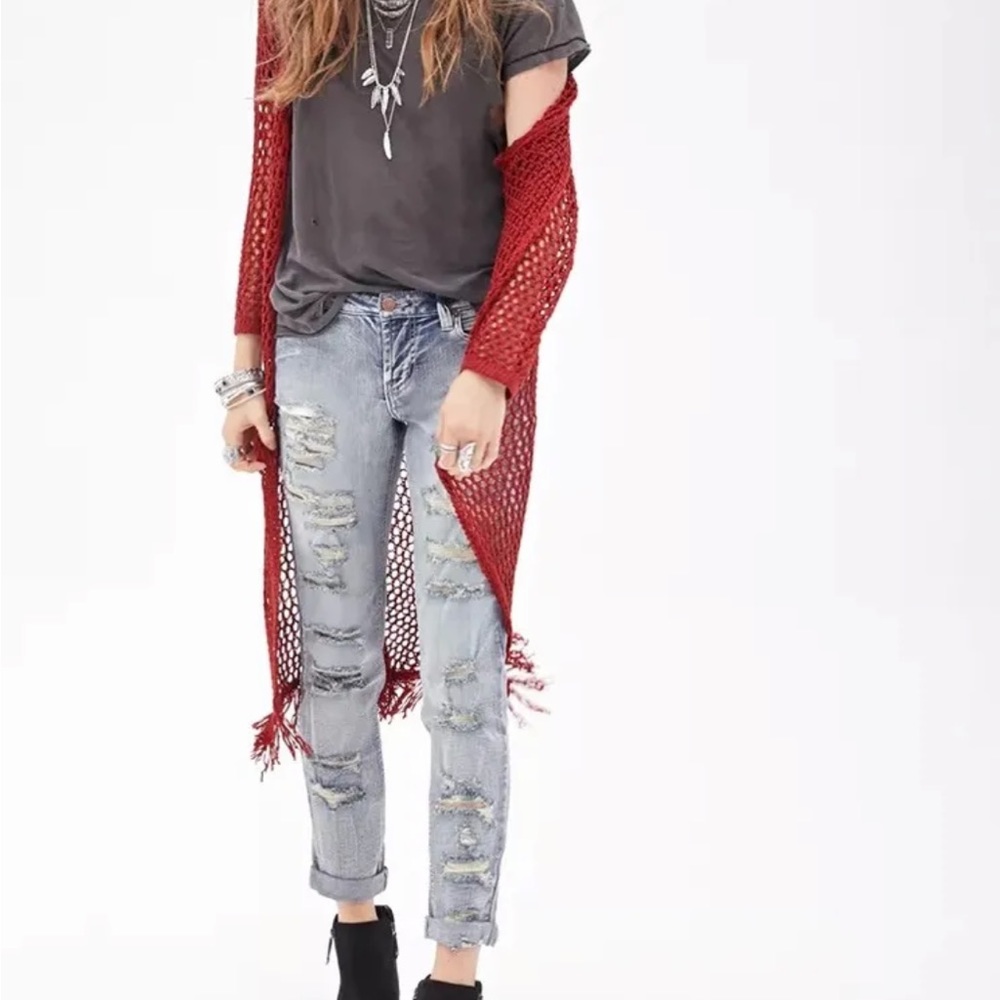 FOREVER 21 Women's Low Rise Boyfriend Jeans(Blue, US M/EUR M)